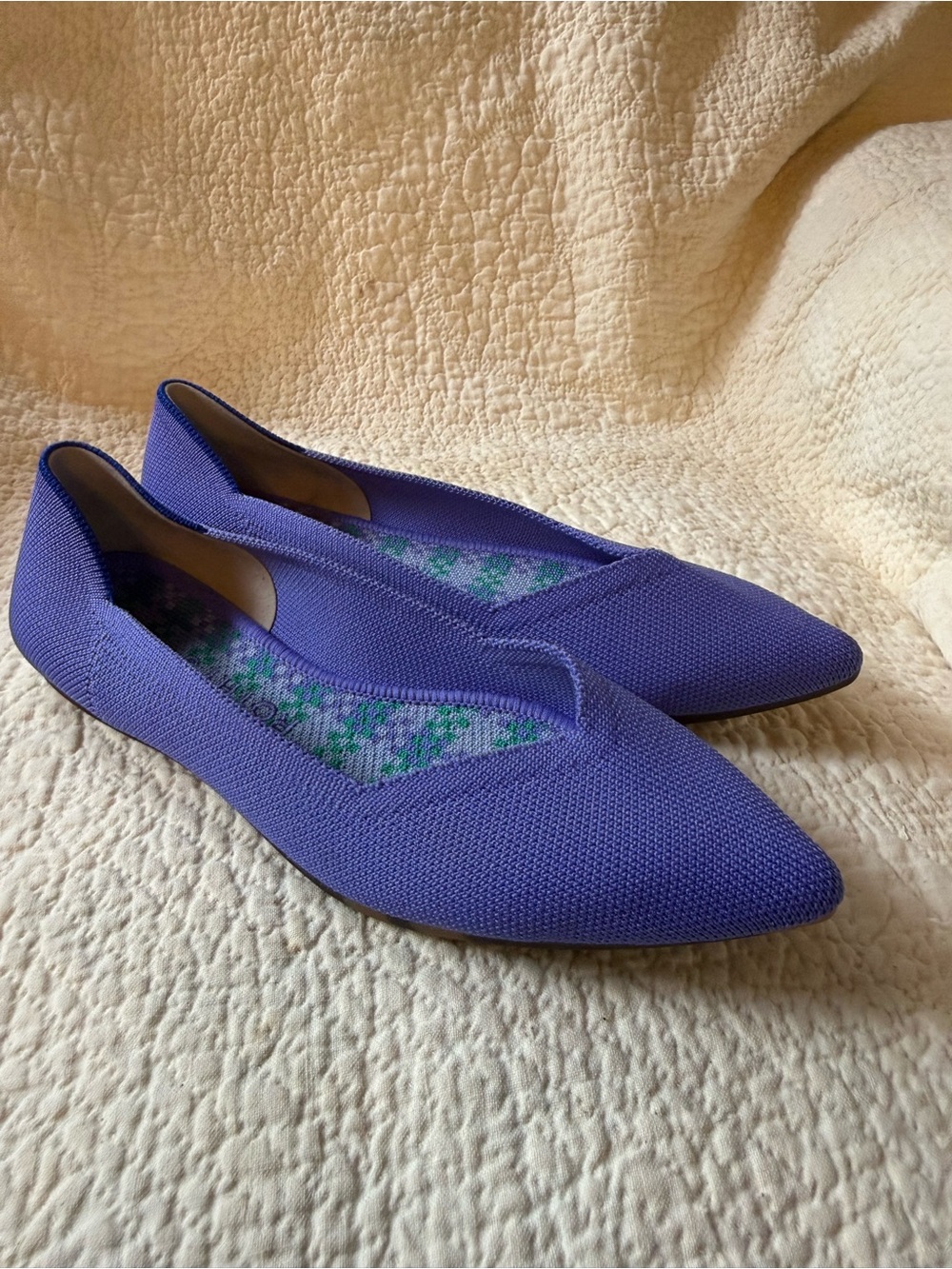 Rothy’s The Point Violet Purple Knit Ballet Flats Women’s Size 6.5